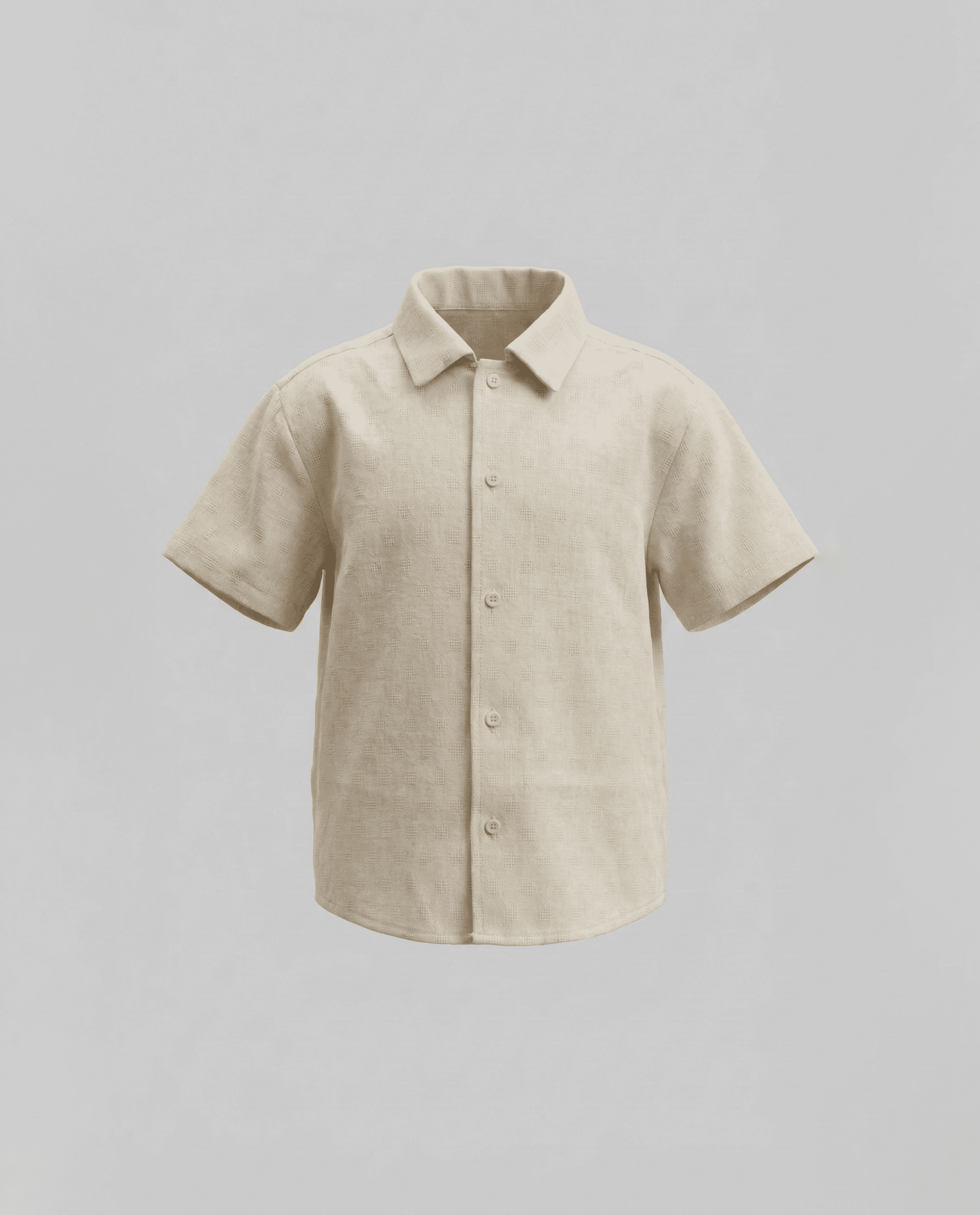 Babies and More Short Sleeves Collar Shirt - Sand