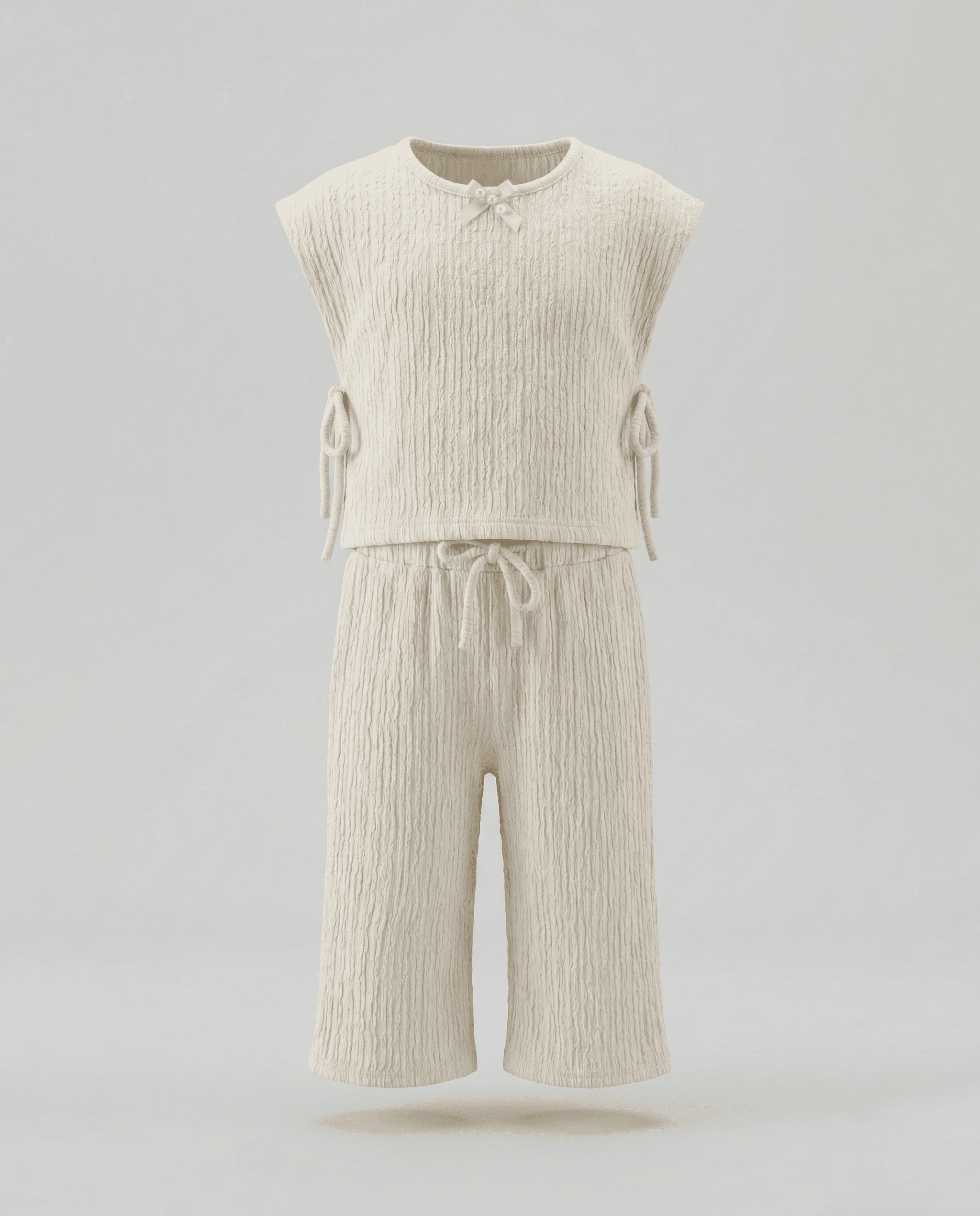 Babies and More Sleeveless Co-Ord Pant Set - Beige