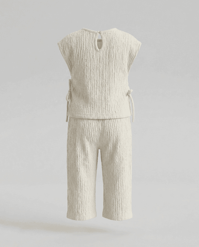 Babies and More Sleeveless Co-Ord Pant Set - Beige thumbnail 2