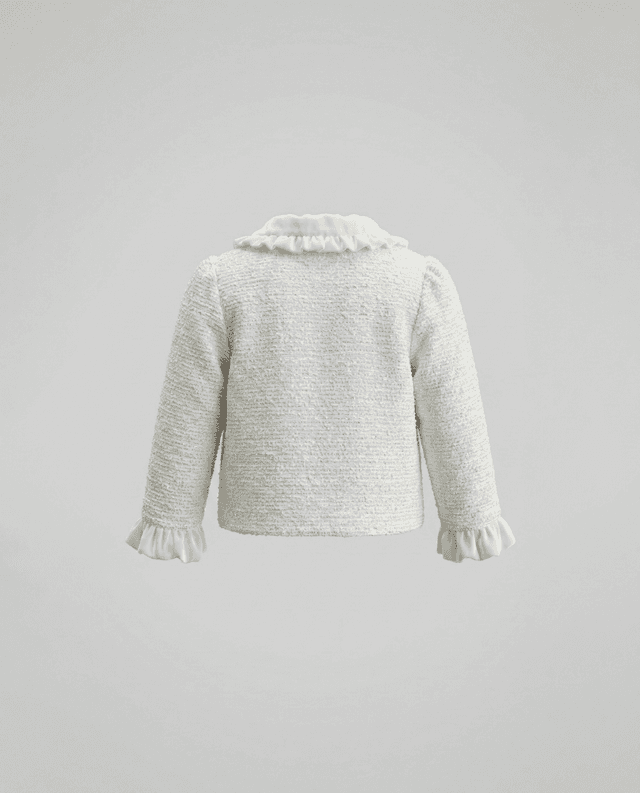 Babies and More Long Sleeves Collar Coat - Off White thumbnail 2