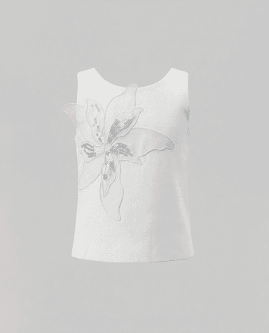 Babies and More Sleeveless Co-Ord Short Set - Off White thumbnail 2