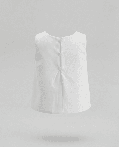 Babies and More Sleeveless Co-Ord Short Set - Off White thumbnail 4