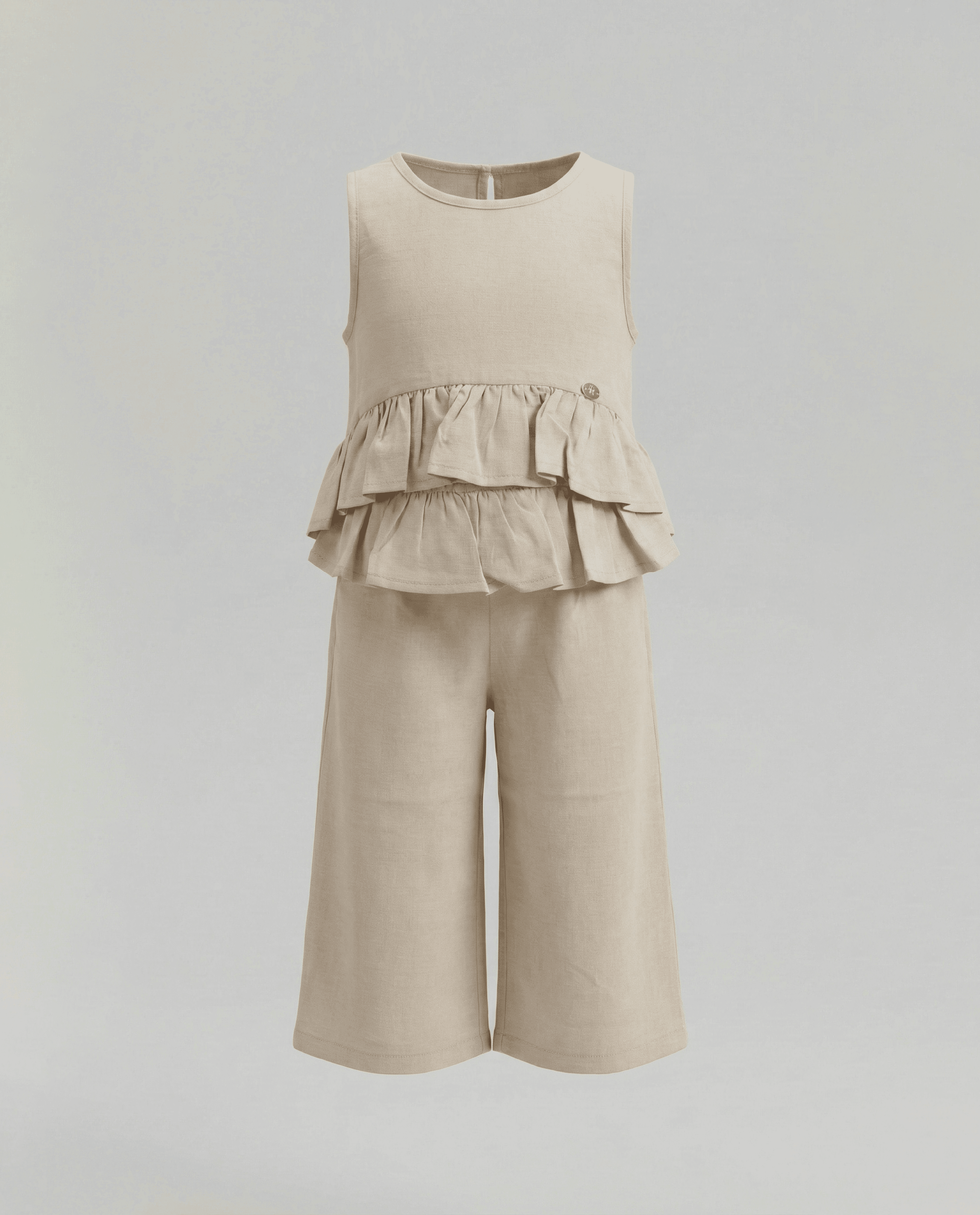 Babies and More Sleeveless Co-Ord Pants Set - Sand
