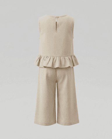 Babies and More Sleeveless Co-Ord Pants Set - Sand thumbnail 2