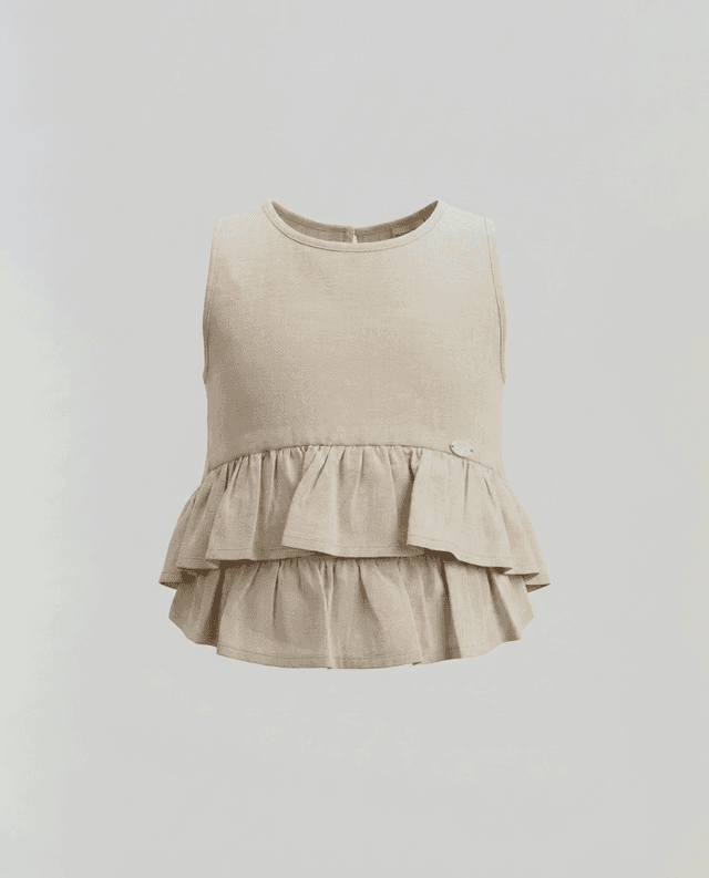 Babies and More Sleeveless Co-Ord Pants Set - Sand thumbnail 3