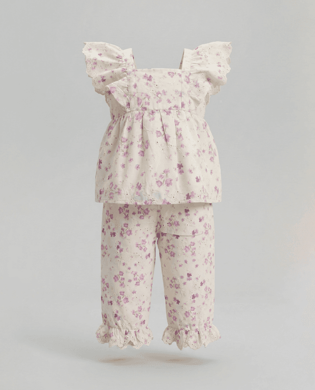 Babies and More Sleeveless Co-Ord Pants Set - Cream thumbnail 1
