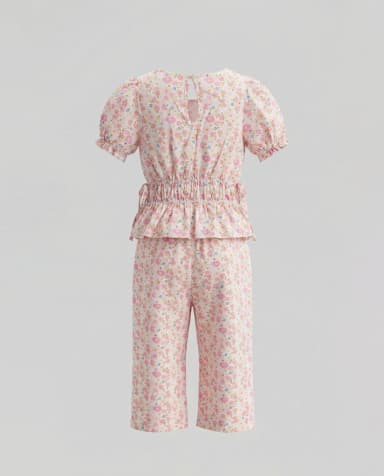 Babies and More Short Sleeves Co-Ord Pants Set - Pink thumbnail 2