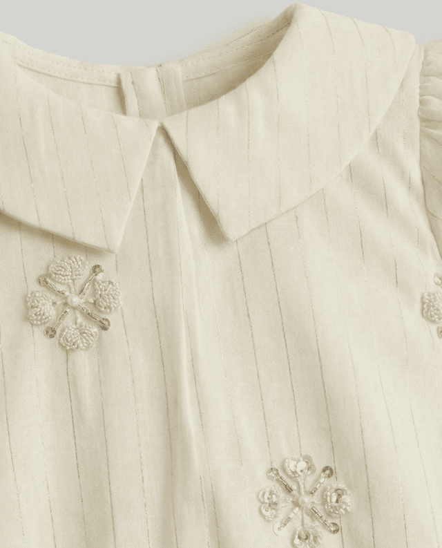 Babies and More Short Sleeves Collar Dress - Cream thumbnail 3
