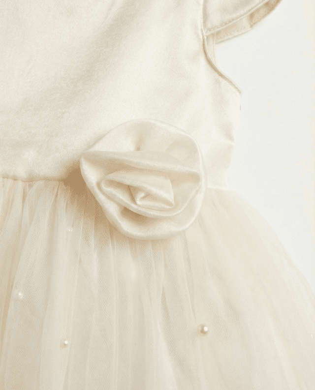 Babies and More Short Sleeves Dress - Light Gold thumbnail 3