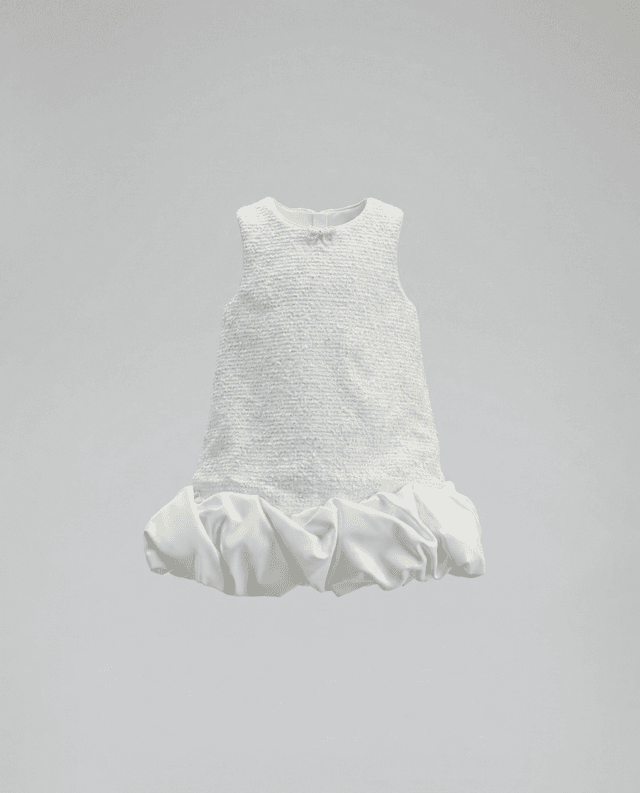 Babies and More Sleeveless Dress - Off White thumbnail 1