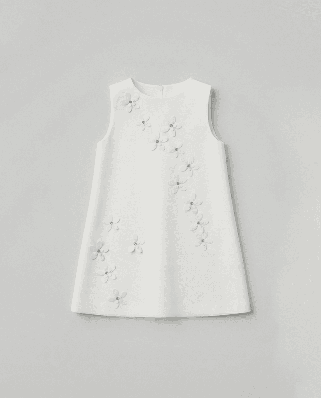 Babies and More Sleeveless Dress - Off White thumbnail 4