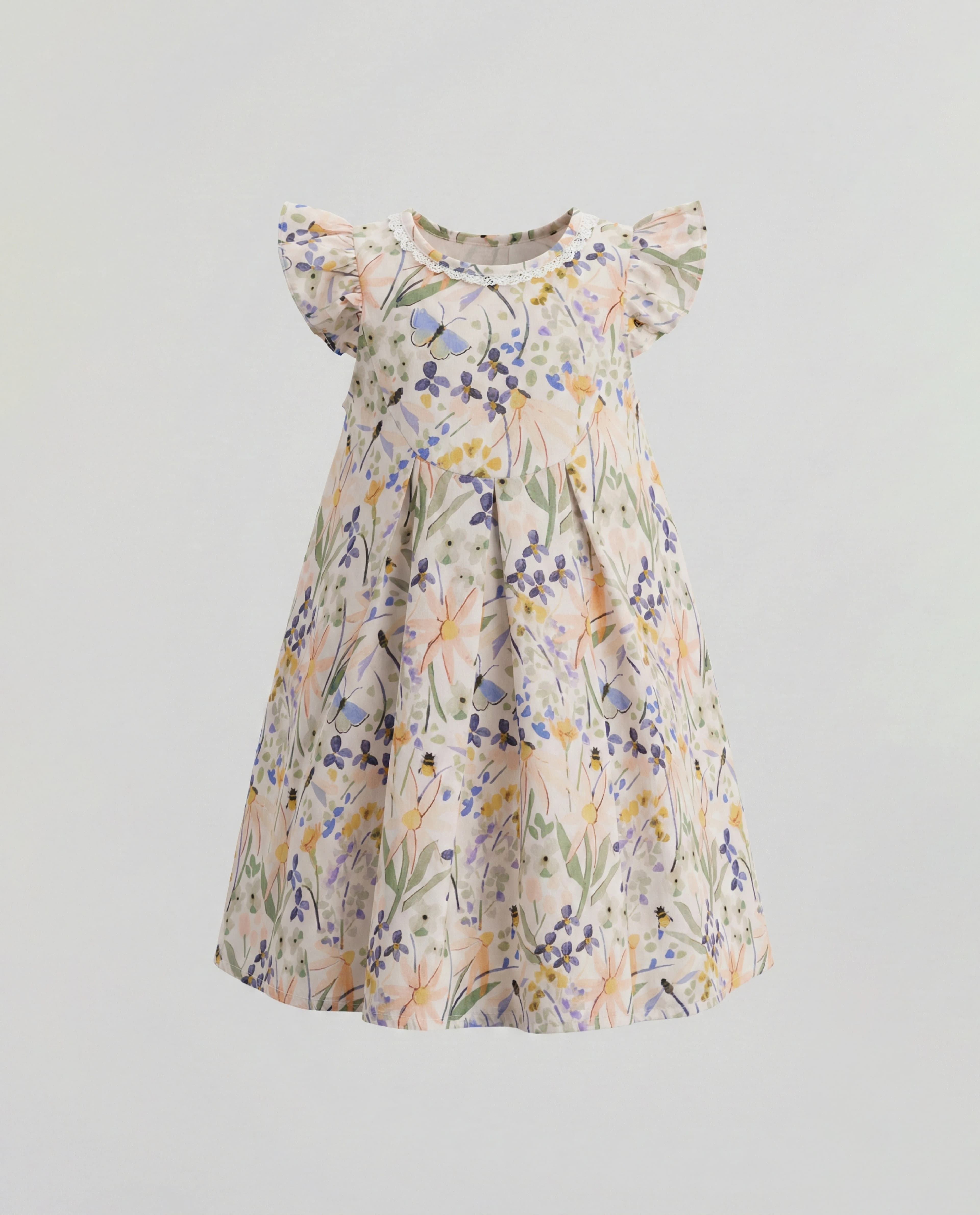 Printed Crew Neck Dress