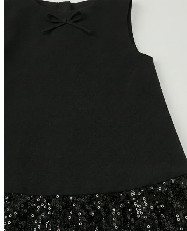 Babies and More Sleeveless Dress - Black thumbnail 3
