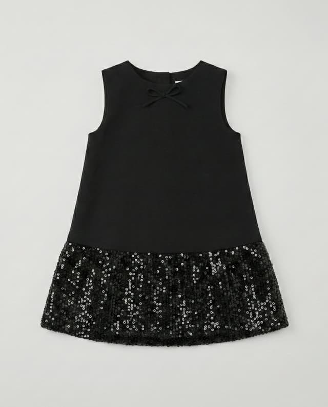 Babies and More Sleeveless Dress - Black thumbnail 4