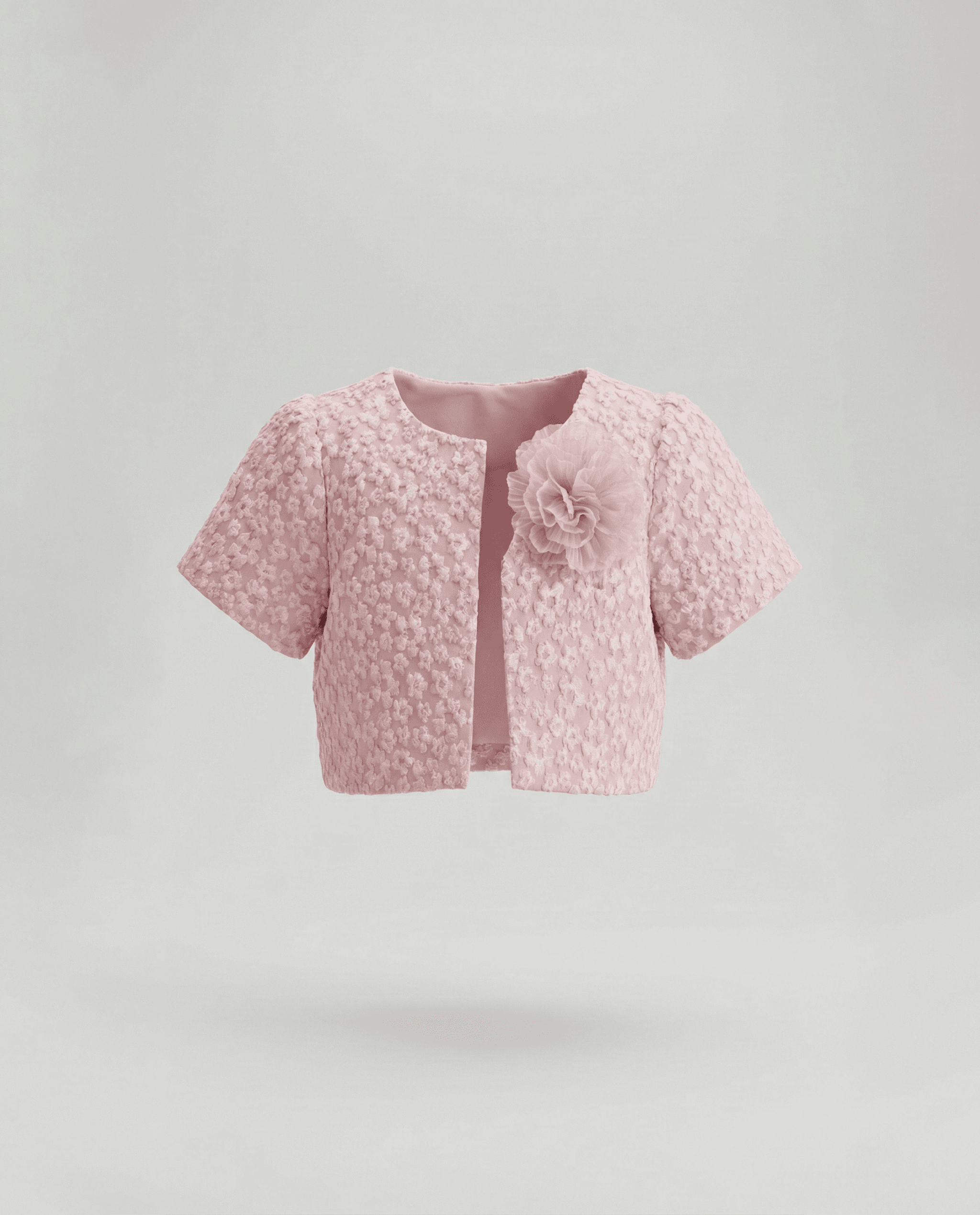 Babies and More Short Sleeves Girls Open Jacket - Pink
