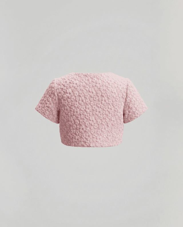 Babies and More Short Sleeves Girls Open Jacket - Pink thumbnail 2
