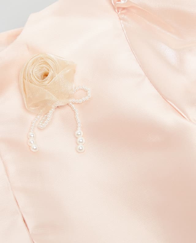 Solid Balloon Sleeves Short Sleeves Jacket thumbnail 1