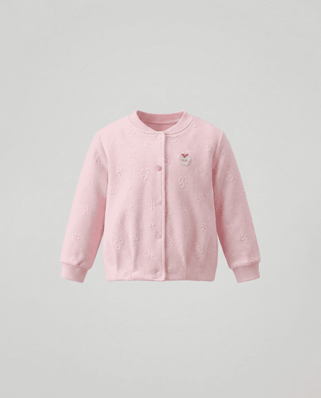 Babies and More Long Sleeves Girls Knit Jacket - Pink thumbnail 1