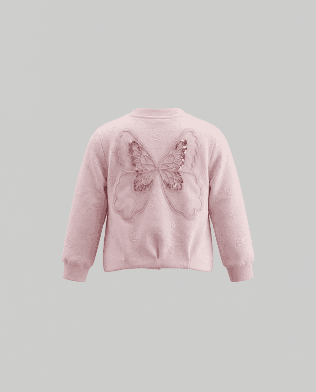 Babies and More Long Sleeves Girls Knit Jacket - Pink thumbnail 2