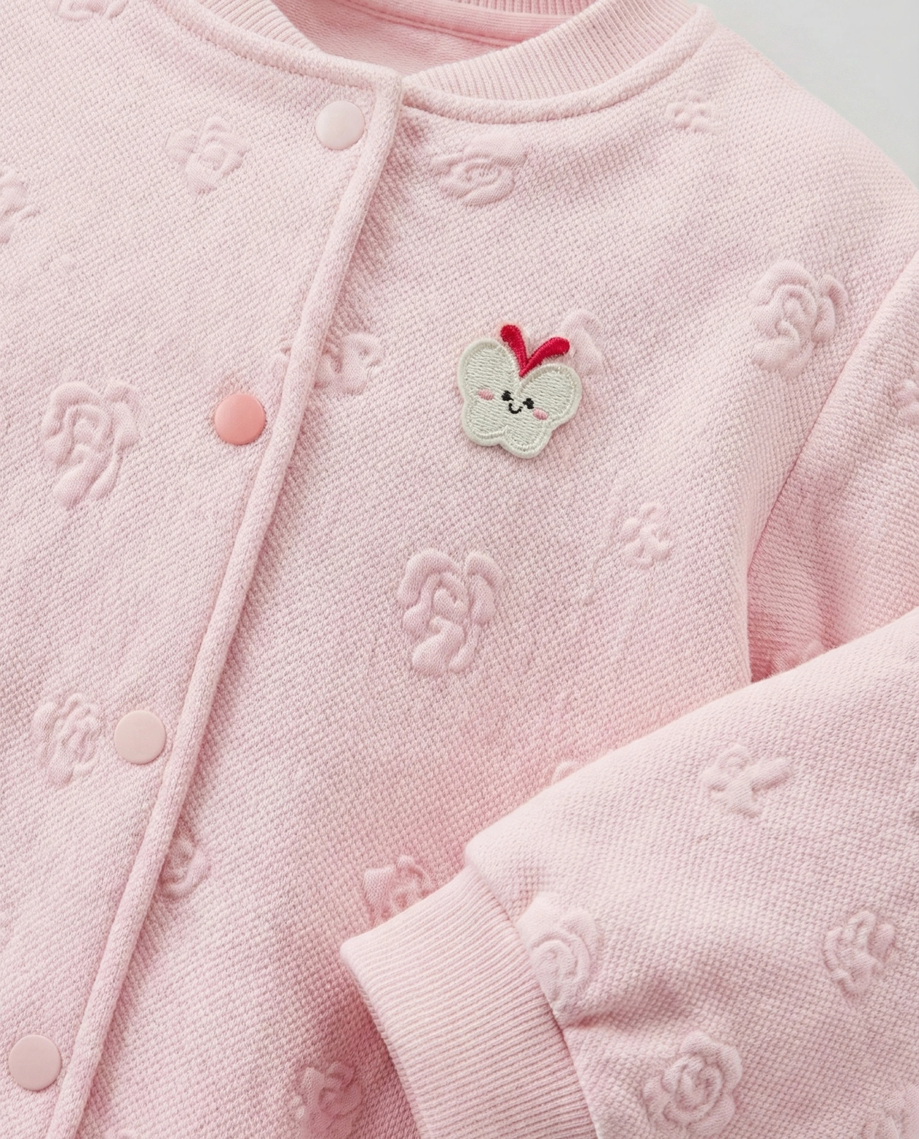 Babies and More Long Sleeves Girls Knit Jacket - Pink thumbnail 4