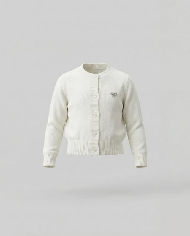 Babies and More Long Sleeves Knitted Cardigan - Cream thumbnail 1