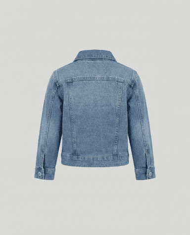 Babies and More Long Sleeves Collar Denim Jacket - Denim Blue thumbnail 2
