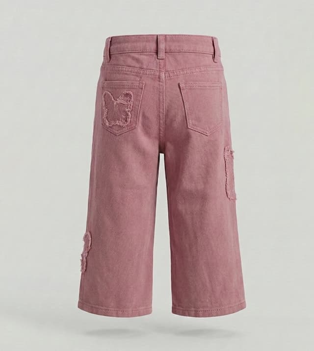 Appliqued Wide Leg Jeans thumbnail 2