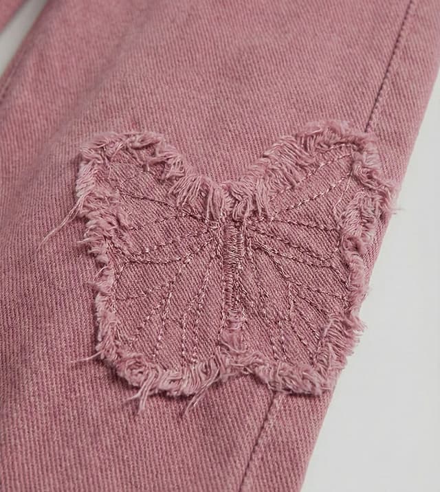 Appliqued Wide Leg Jeans thumbnail 4