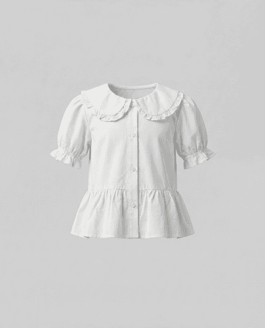 Babies and More Long-Sleeve Collared Blouse Shirt - Off White thumbnail 5