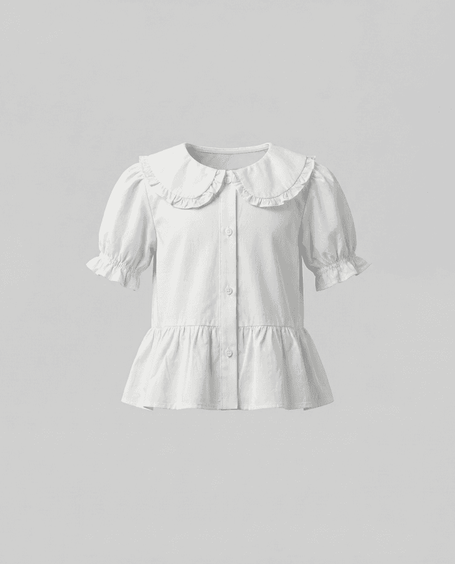 Babies and More Long-Sleeve Collared Blouse Shirt - Off White thumbnail 5