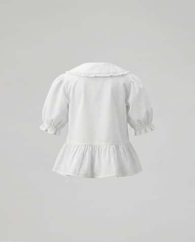 Babies and More Long-Sleeve Collared Blouse Shirt - Off White thumbnail 2