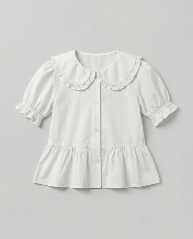 Babies and More Long-Sleeve Collared Blouse Shirt - Off White thumbnail 4