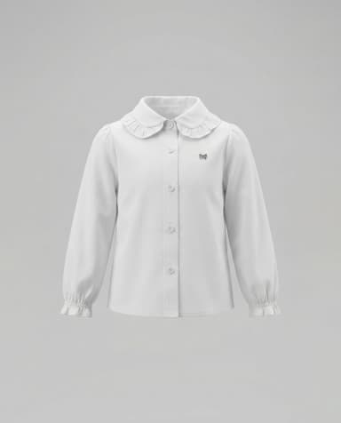 Babies and More Long Sleeves Collar Blouse Shirt - Off White thumbnail 1