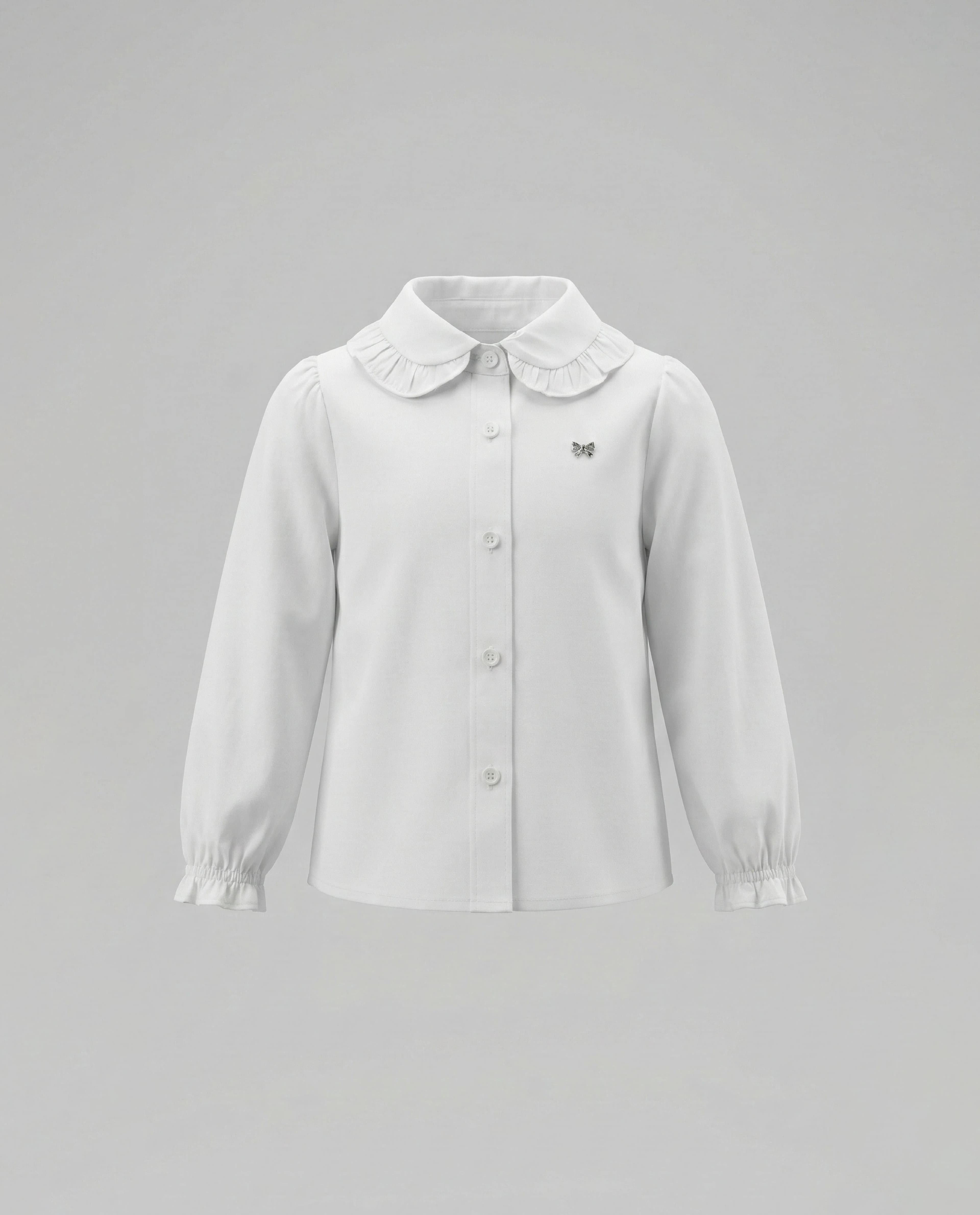 Babies and More Long Sleeves Collar Blouse Shirt - Off White