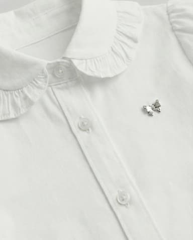 Babies and More Long Sleeves Collar Blouse Shirt - Off White thumbnail 4