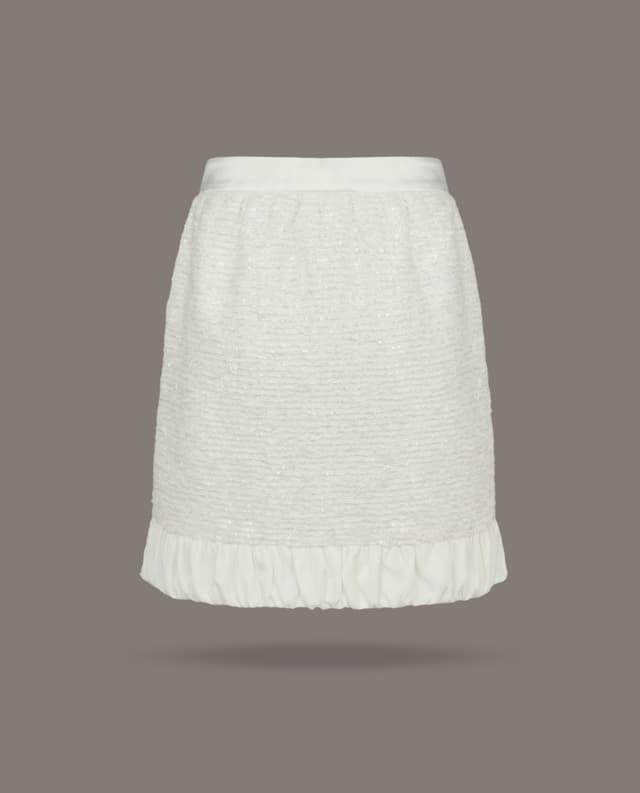 Textured Bubble Skirt with Elastic Waist thumbnail 4