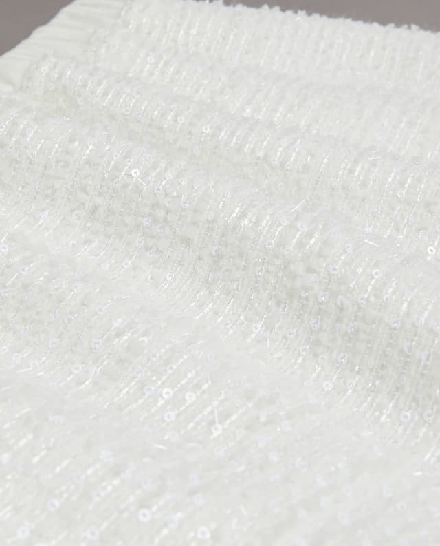 Textured Bubble Skirt with Elastic Waist thumbnail 5