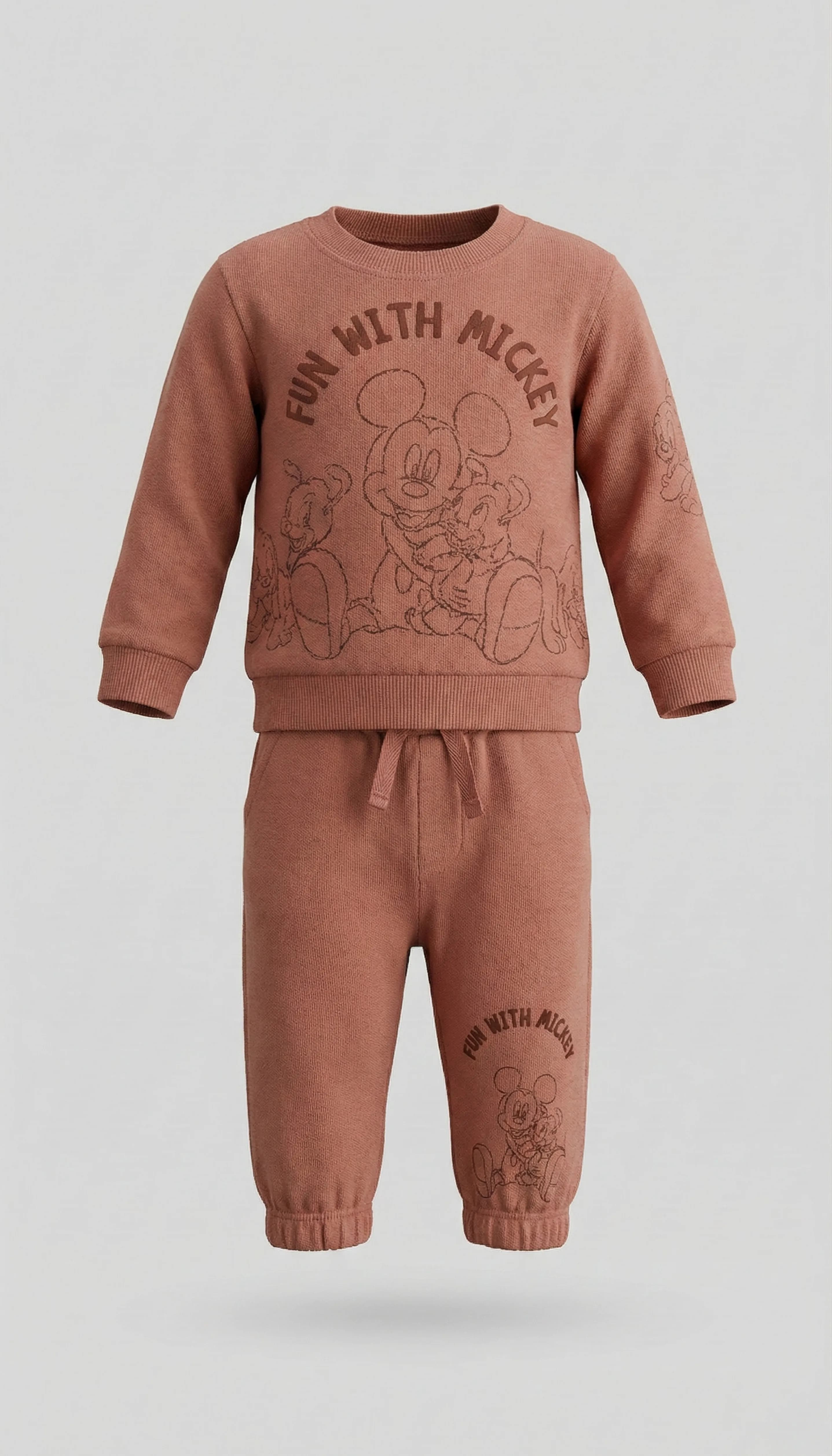 Mickey Mouse Printed Sweatshirt and Joggers Set
