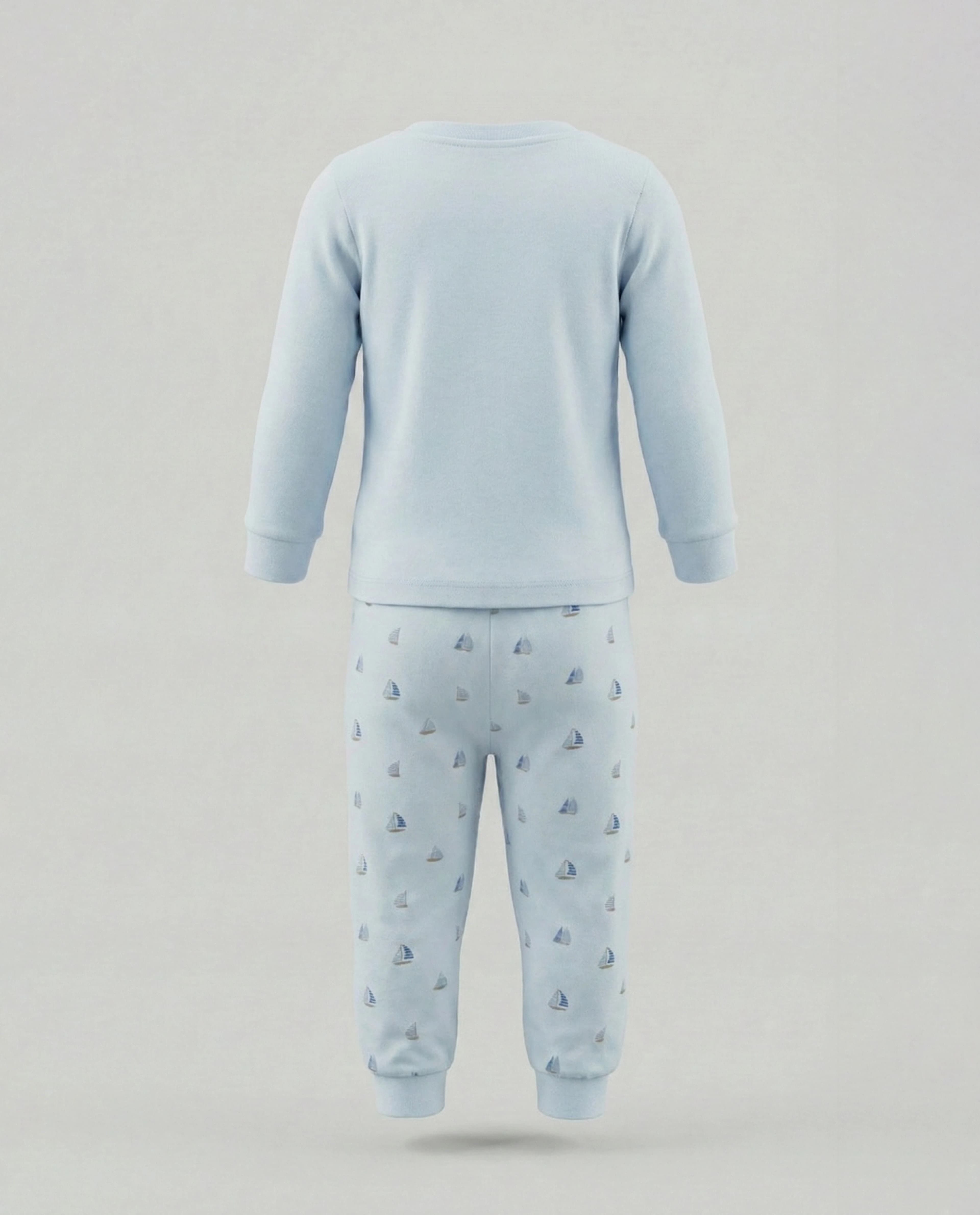 Babies and More Long Sleeves Pyjama Set - Blue thumbnail 2