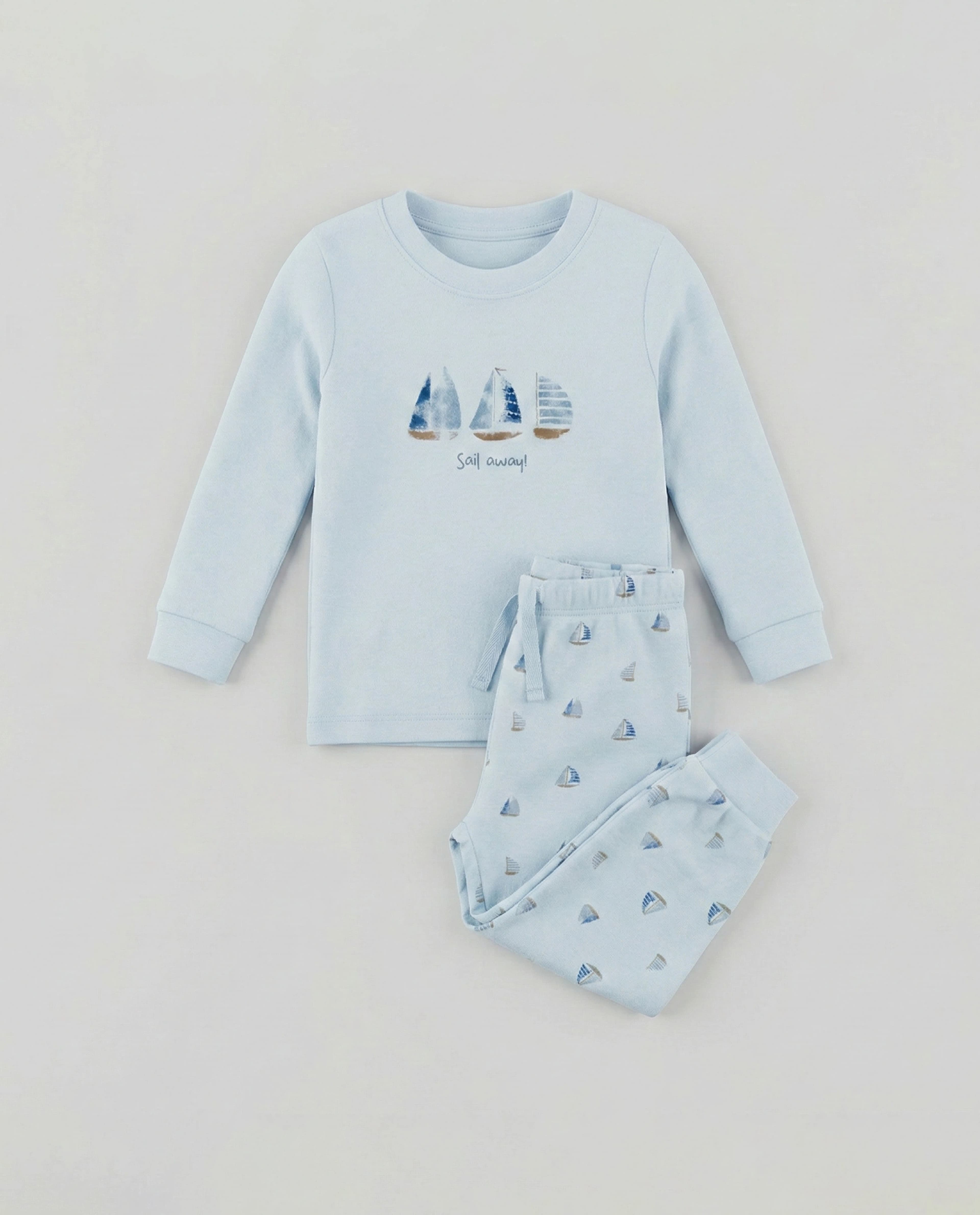 Babies and More Long Sleeves Pyjama Set - Blue thumbnail 3