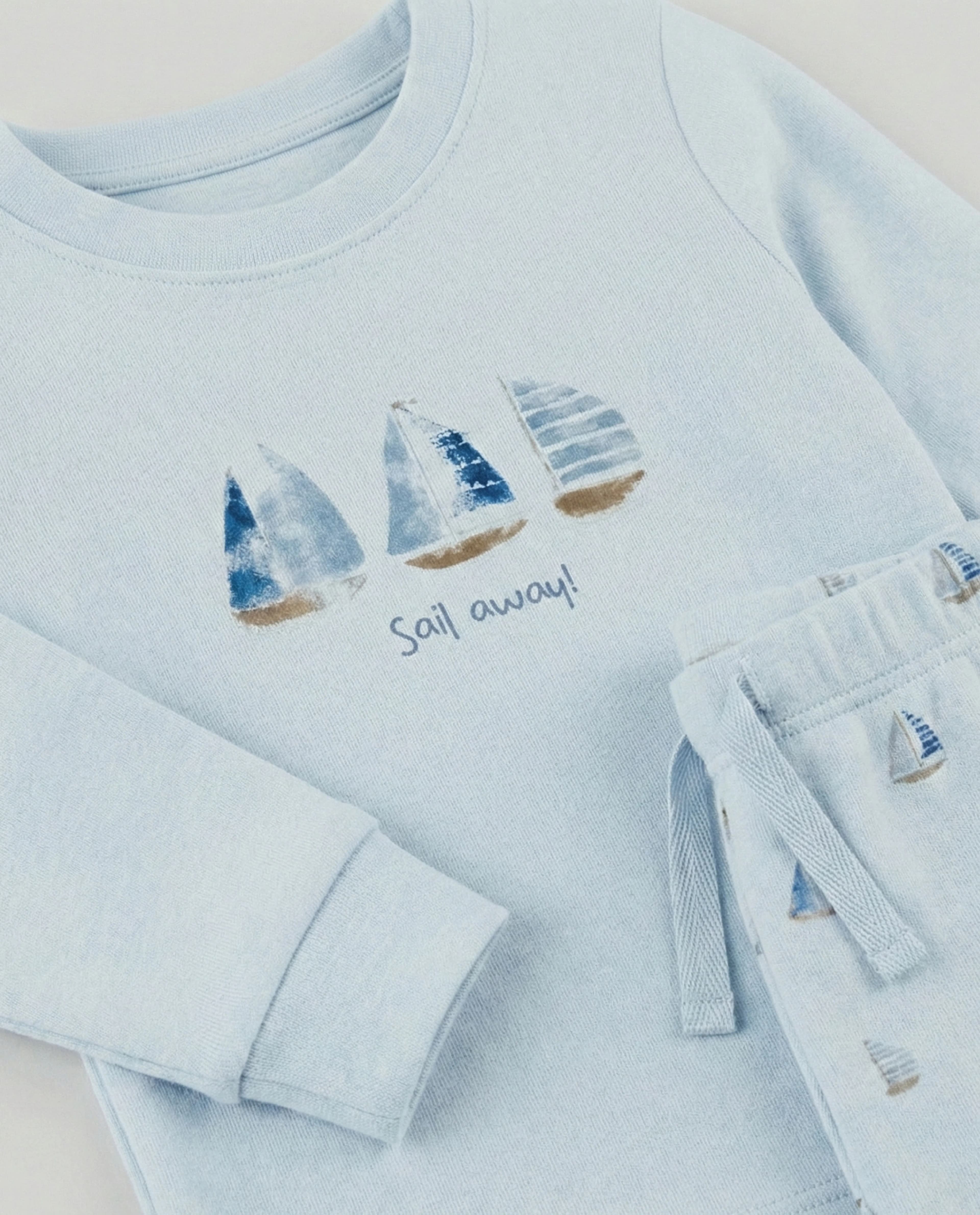 Babies and More Long Sleeves Pyjama Set - Blue thumbnail 4