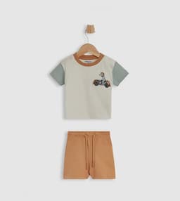 Babies & More Short Sleeves Short Set - Multi