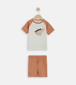 Appliqued Raglan Sleeves Co-Ord Set