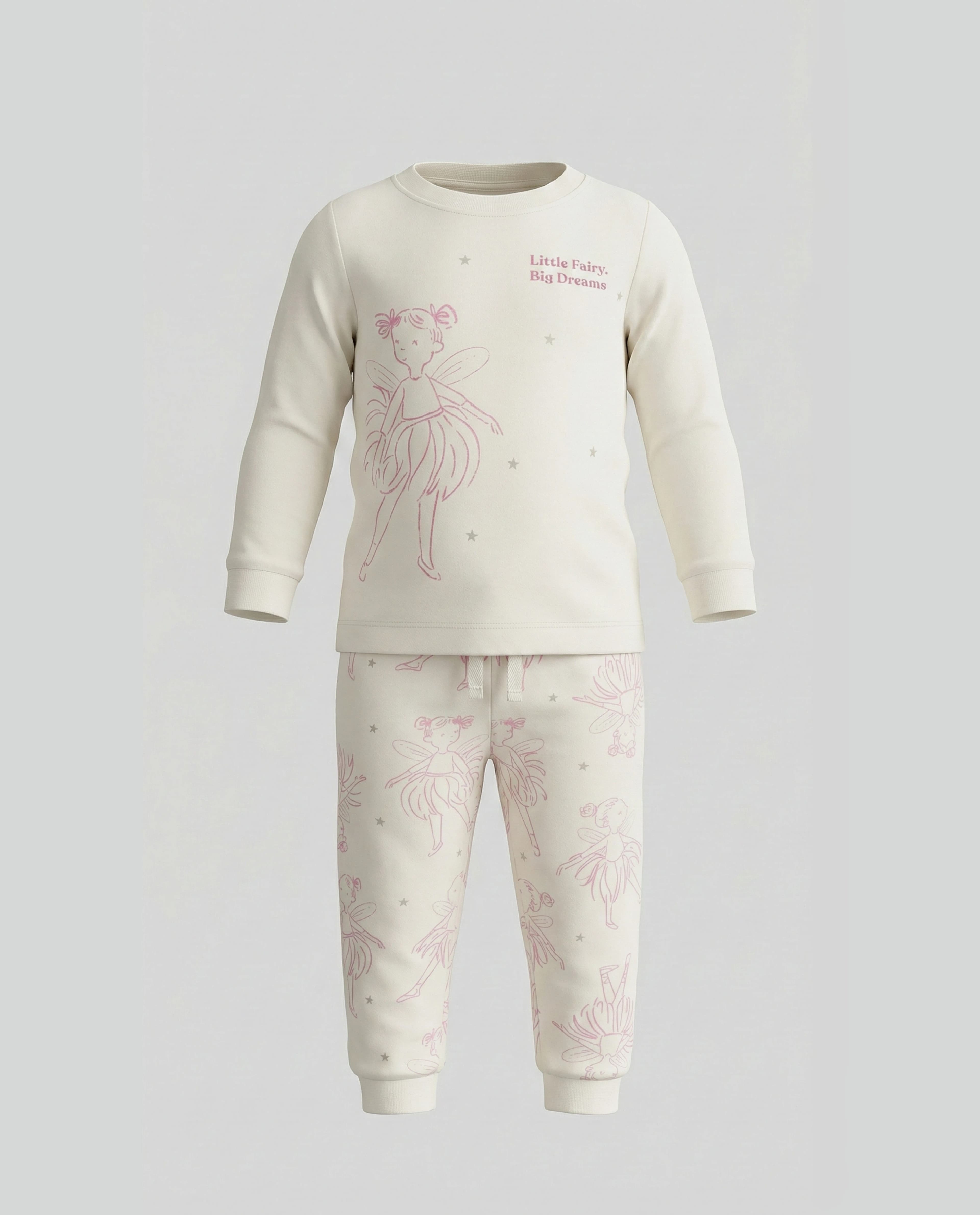Babies and More Long Sleeves Pyjama Set - Cream