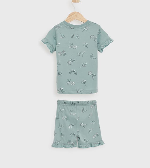 Printed Floral Short Sleeves Shorts Sets thumbnail 2