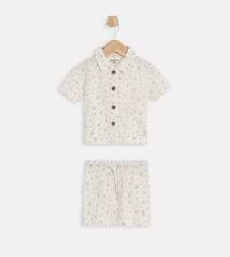 Printed Short Sleeves Clothing Set