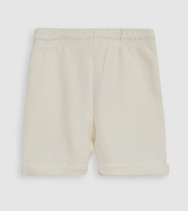 SOLID Twill Jersey Relaxed Fit Shorts with Drawstring Waist thumbnail 2