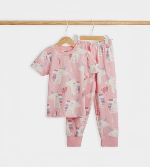 Printed Short Sleeves Pyjama Set
