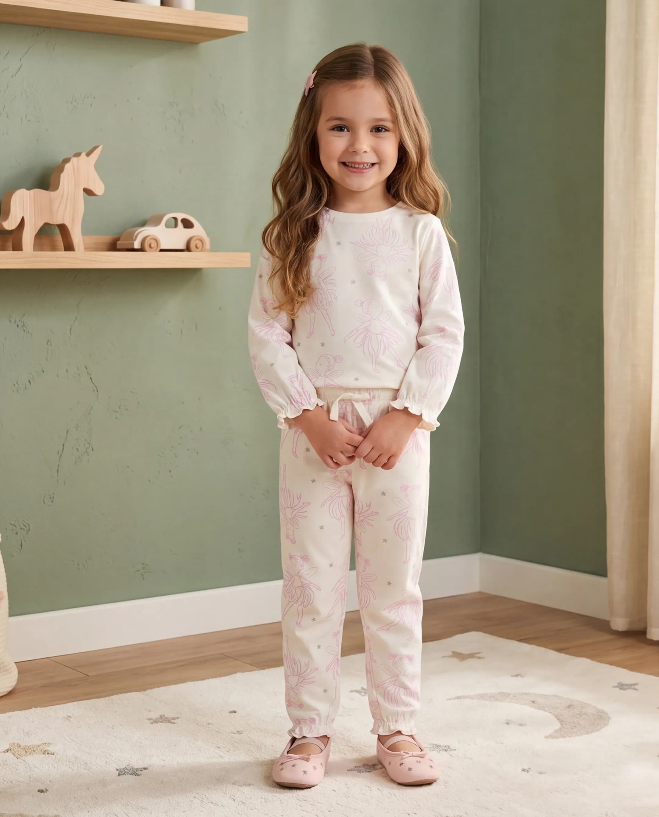 Printed Long Sleeves Pyjama Set