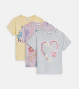 Pack of 3 Printed Short Sleeves T-Shirts